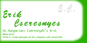 erik cseresnyes business card